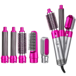 5-in-1 Hot Air Hair Styler & Volumizer Brush Set (Pink)