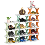 3-Tier X-Shape Expandable Shoe Rack Organizer