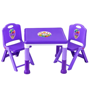 Purple Kids Table and 2 Chairs Set
