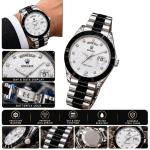 Black & Silver Luxury Day-Date Men's Watch