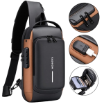 Anti-Theft Crossbody Sling Bag with USB Charging Port
