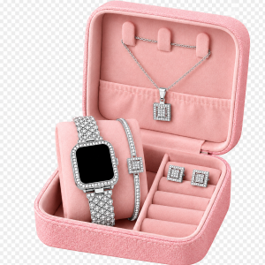 Luxury Silver Watch & Jewelry Gift Set