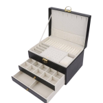 Luxury Black Jewelry Organizer Box