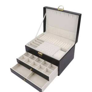 Luxury Black Jewelry Organizer Box