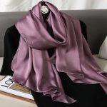 Premium Satin Silk Scarf – Mauve Pink